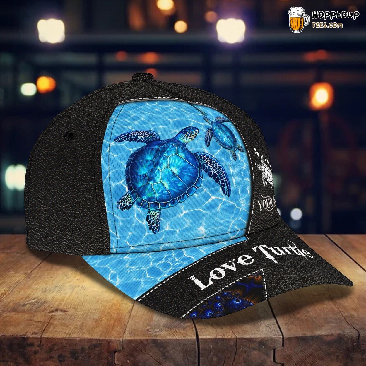 Turtle Inspired 3D Classic Cap Personalized Name Elegant Premium Unique Design