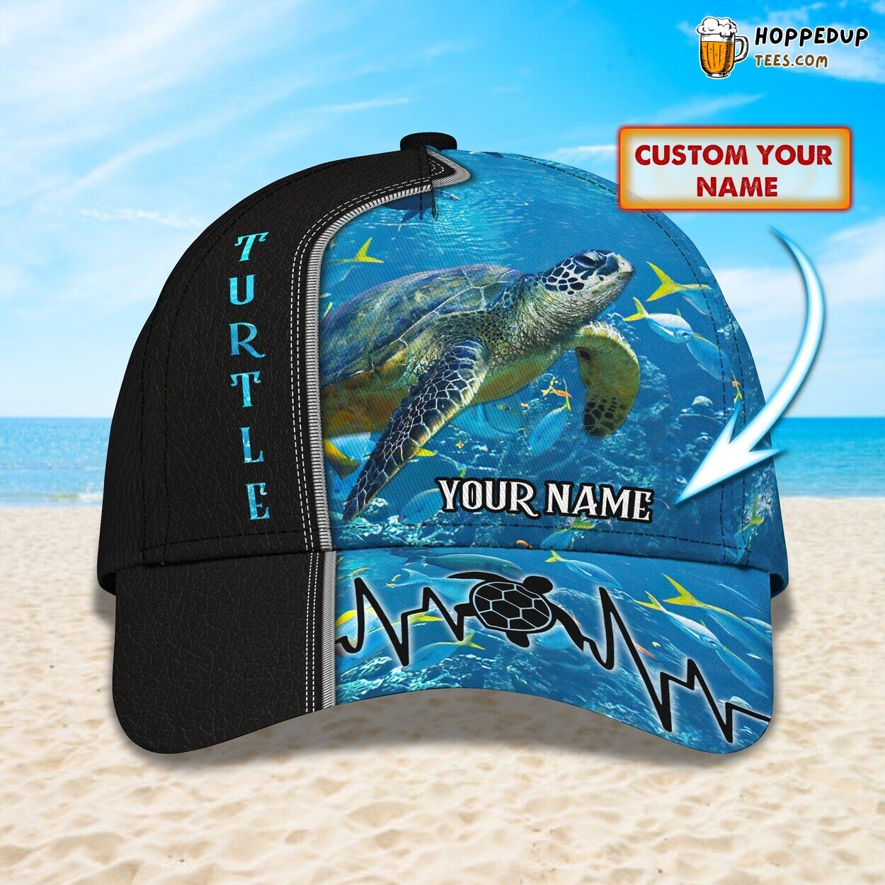 Turtle Lovers 3D Classic Cap Personalized Unique Design Name Edition