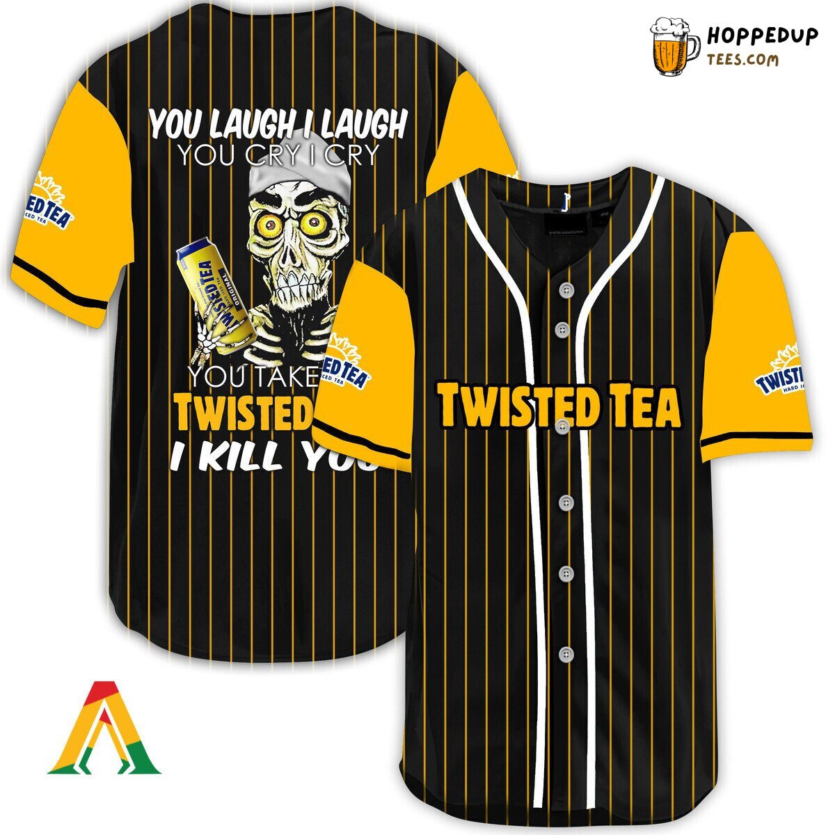Twisted Tea Defender Baseball Jersey Laugh Cry Unique Distinctive Design