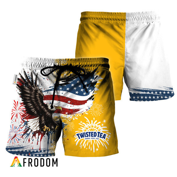 Twisted Tea Fourth Of July Eagle Hawaiian Shorts HU