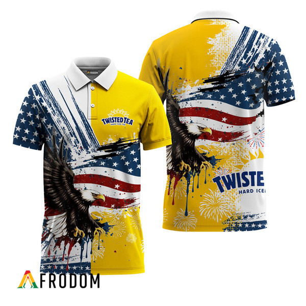 Twisted Tea Fourth Of July Eagle Polo Shirt HU