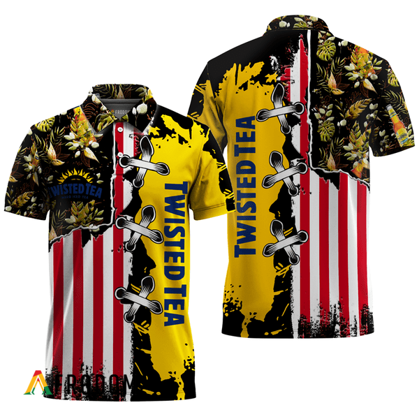 Twisted Tea Fourth Of July Hawaiian Polo Shirt HU