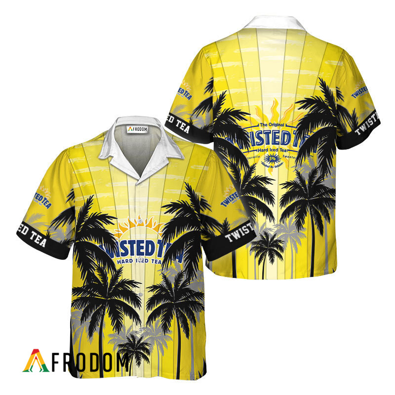 Twisted Tea Tropical Coconut Palms Hawaiian Shirt HU
