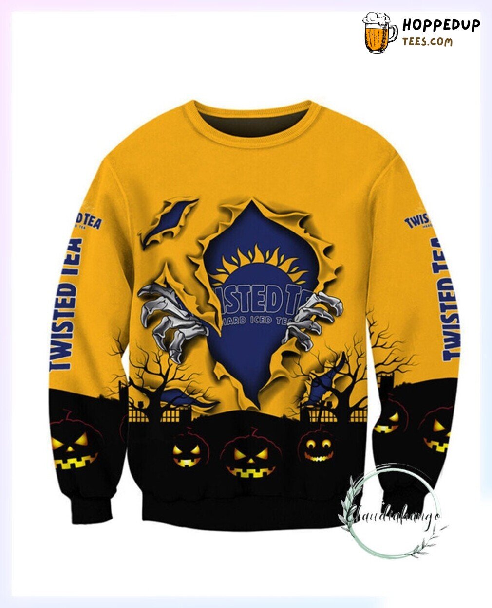 Twisted Tea Ugly Christmas Sweater Hard Iced Tea Festive Design