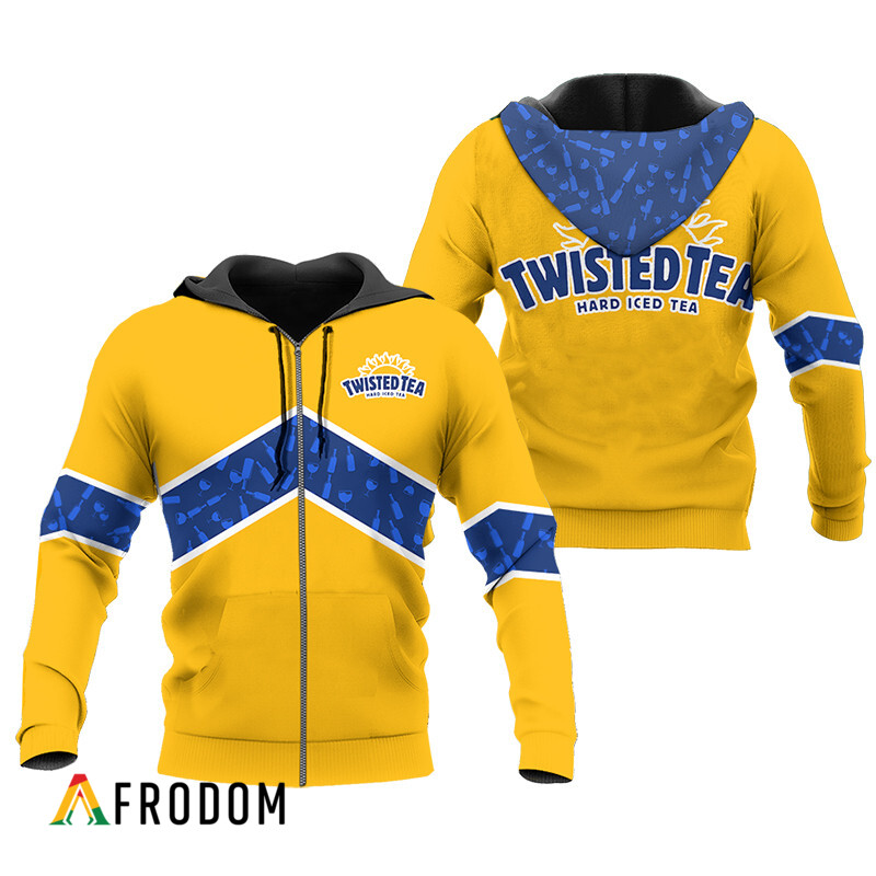 Twisted Tea Yellow Wine Pattern Hoodie HU