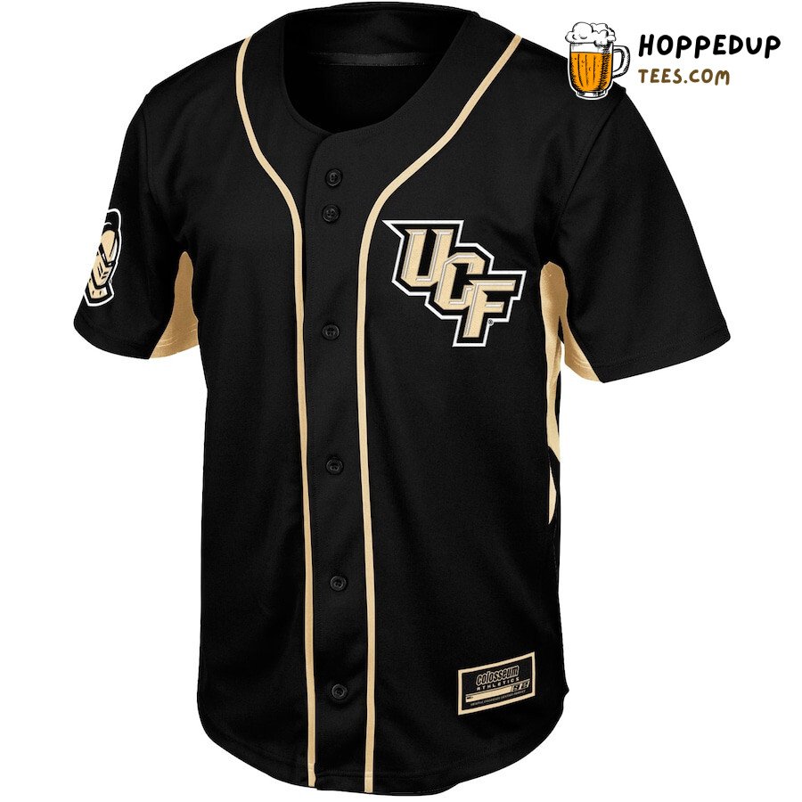 UCF Knights Classic Black Baseball Jersey Unisex Fanwear Distinct Style