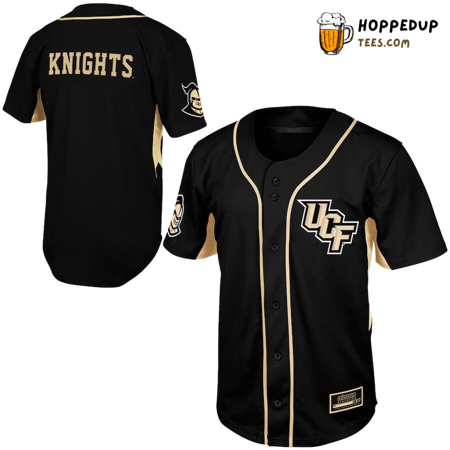 UCF Knights Classic Black Baseball Jersey Unisex Fanwear Distinct Style UCF Knights Classic Black Baseball Jersey Unisex Fanwear Distinct Style