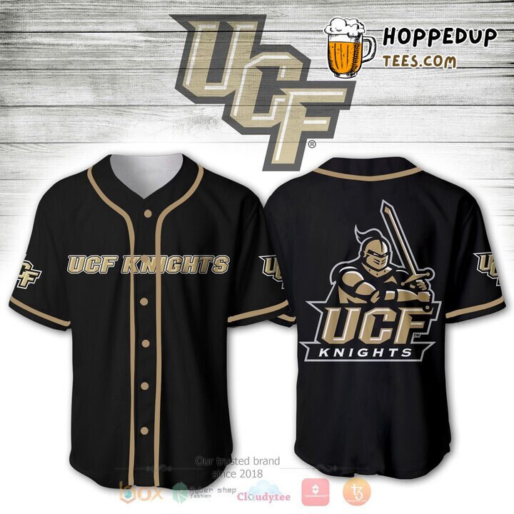 UCF Knights Sleek Black Baseball Jersey Unisex Game Day Essential Wear
