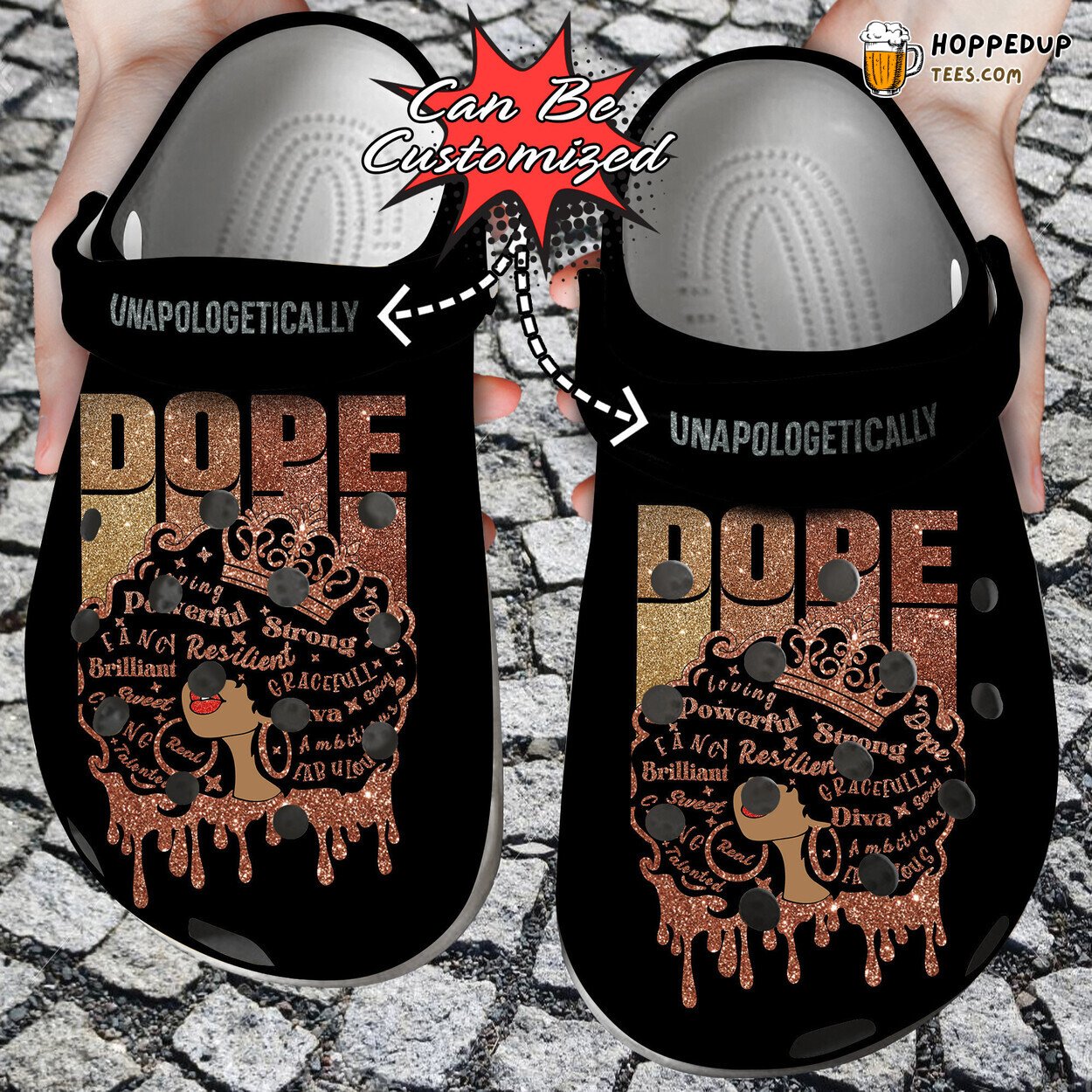Unapologetically Dope Black Woman Personalized Comfortable Clogs