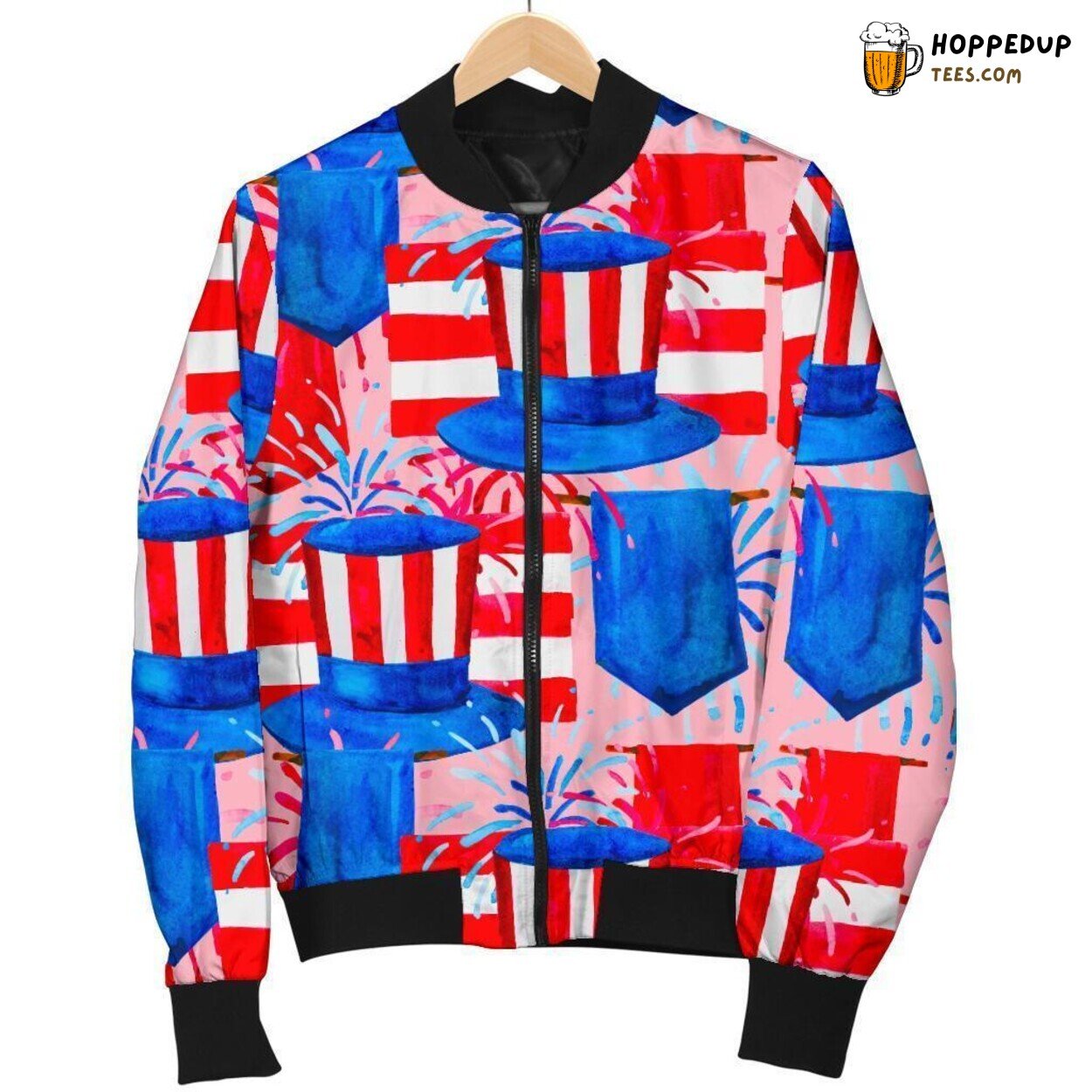 Uncle Sam Patriotic Tribute Men’s Bomber Jacket Unique Pattern Design Art Uncle Sam Patriotic Tribute Men’s Bomber Jacket Unique Pattern Design Art
