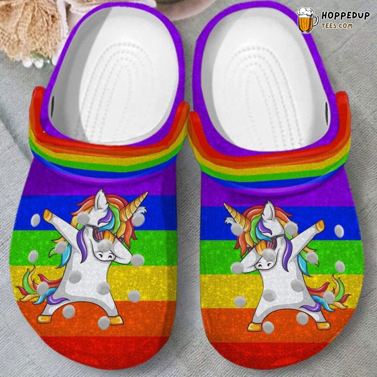 Unicorn Colorful World Themed Gifts Young Men Women Clogs Shoes