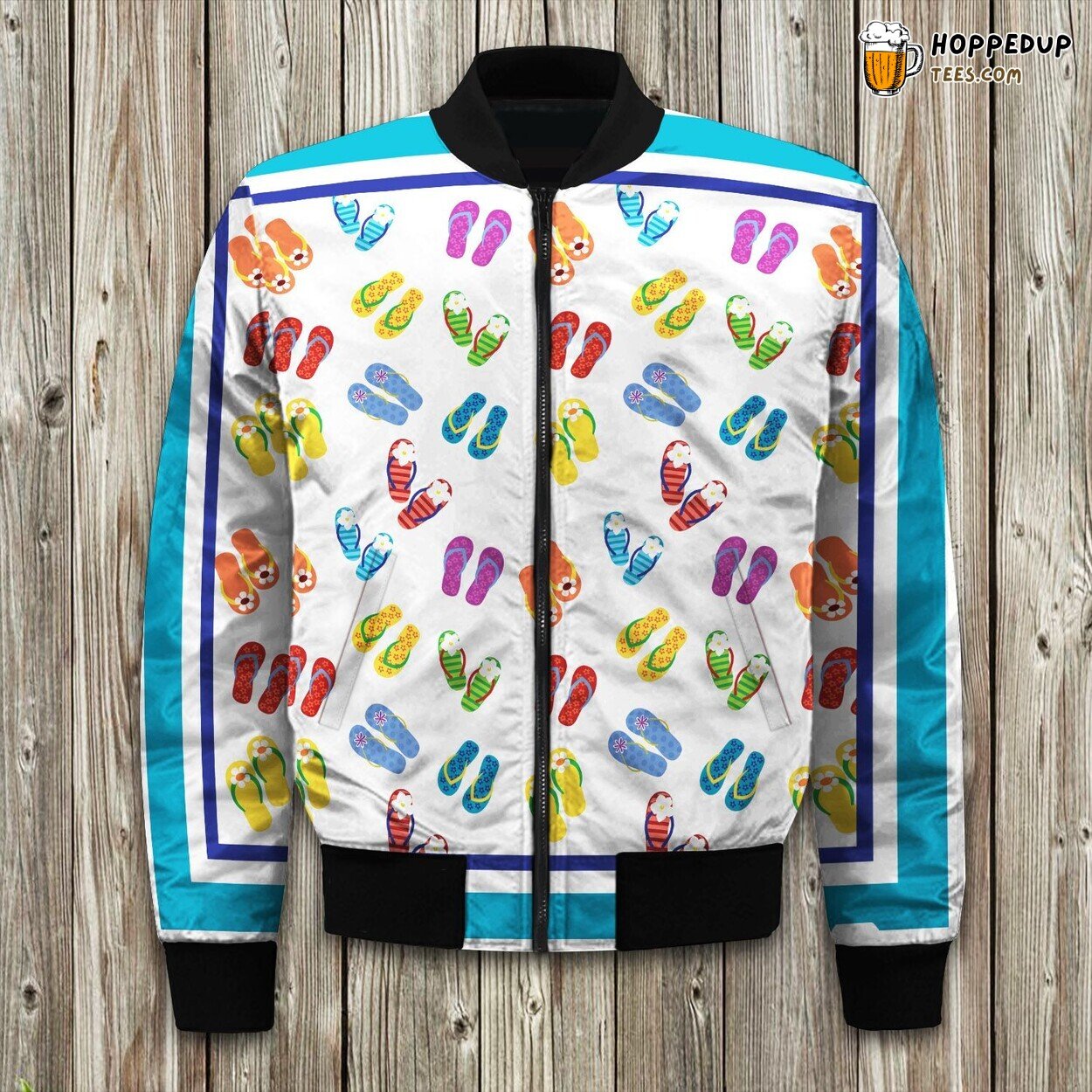 Unique Bomber Winter Jacket Highlighted by Flip Flop Design