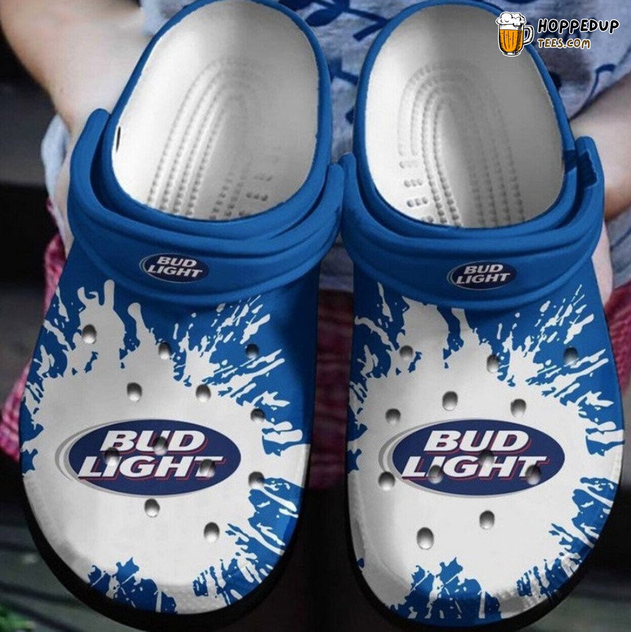 Unique Bud Light Themed Classic Water Rubber Clog Shoes Comfy Footwear for Fans