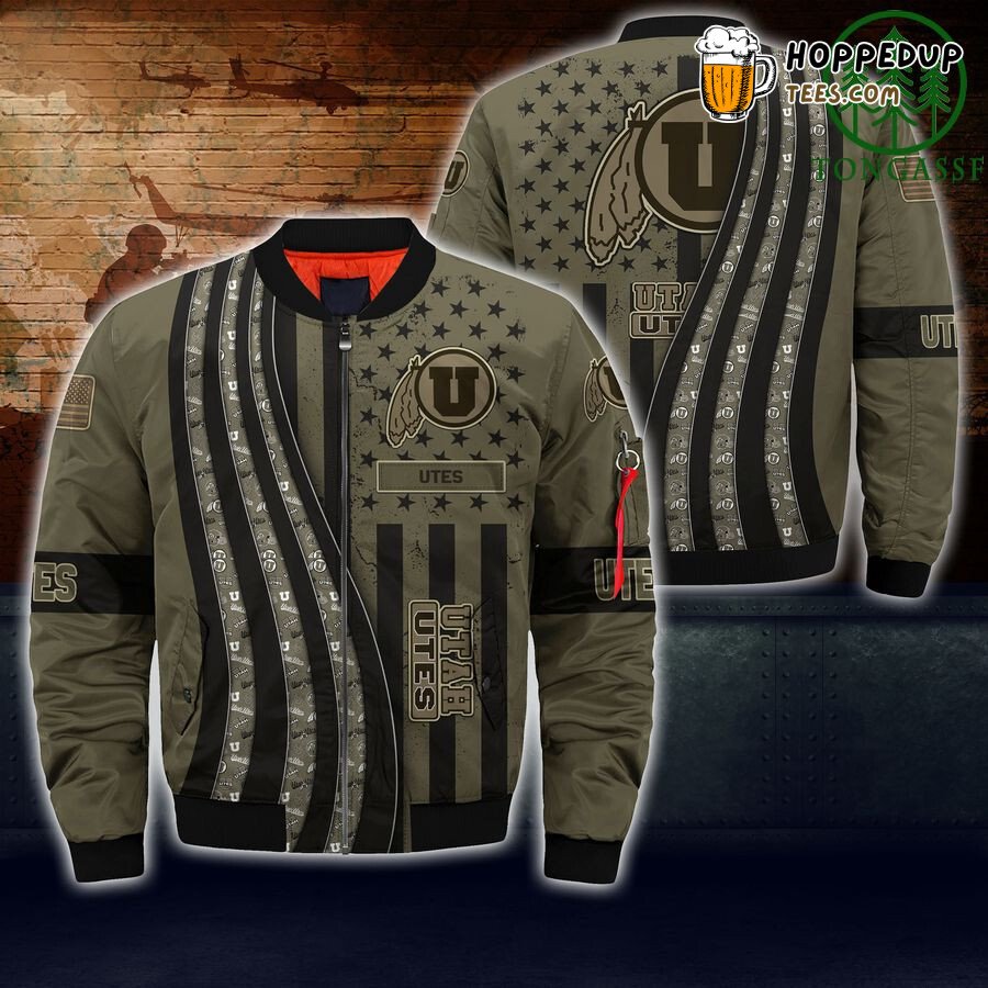 Unique Camouflage NCAA Utah Utes Fans Bomber Jacket Exclusive