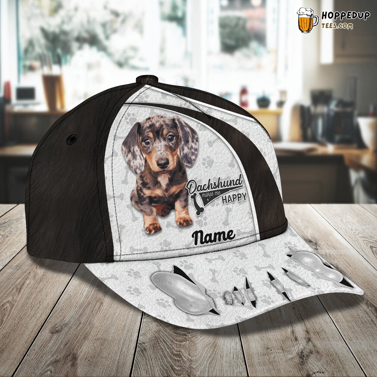 Unique Dachshund Design Personalized 3D Classic Cap Name Edition Unique Dachshund Design Personalized 3D Classic Cap Name Edition