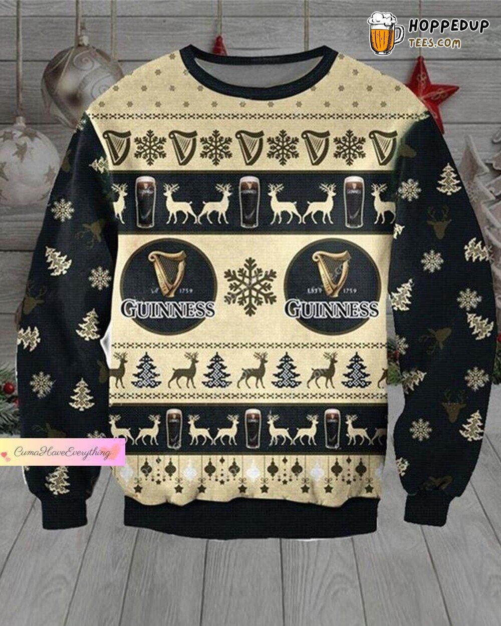 Unique Guinness Ugly Christmas Sweater Holiday Beer Lovers Gift