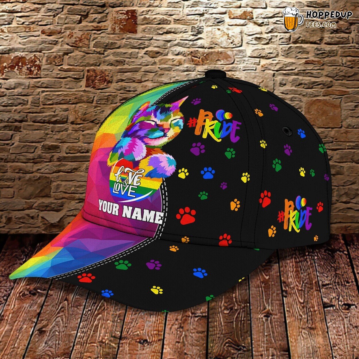 Unique LGBT Pride Personalized Name 3D Cap Special Design Premium Hat