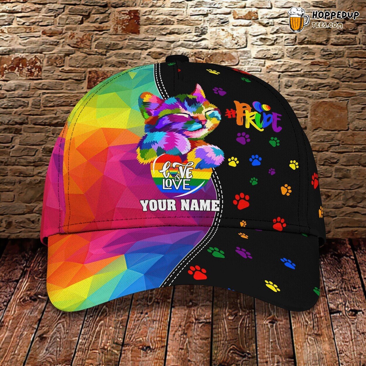 Unique LGBT Pride Personalized Name 3D Cap Special Design Premium Hat
