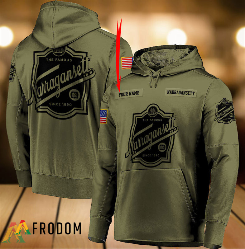 Unique Narragansett Beer Hoodie Military Green Customized HU