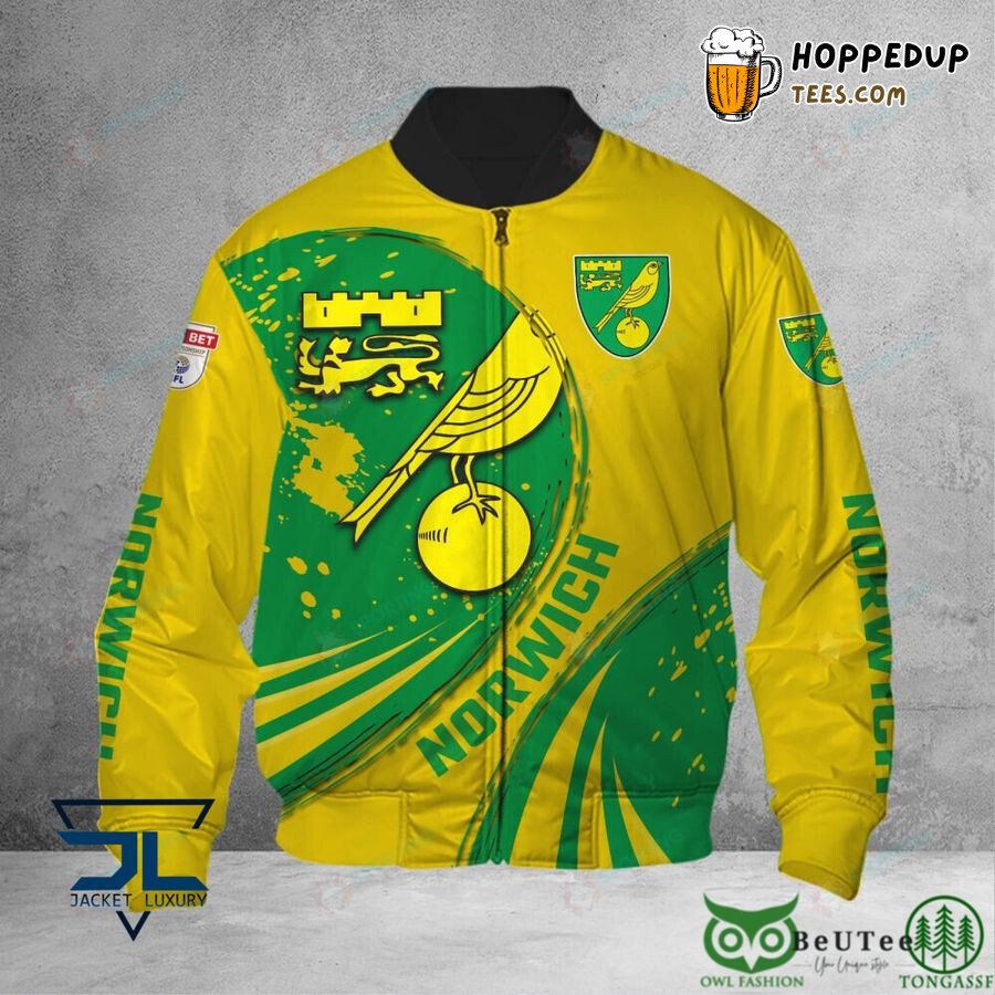 Unique Norwich City Football Club Logo Bomber Jacket Team Pride
