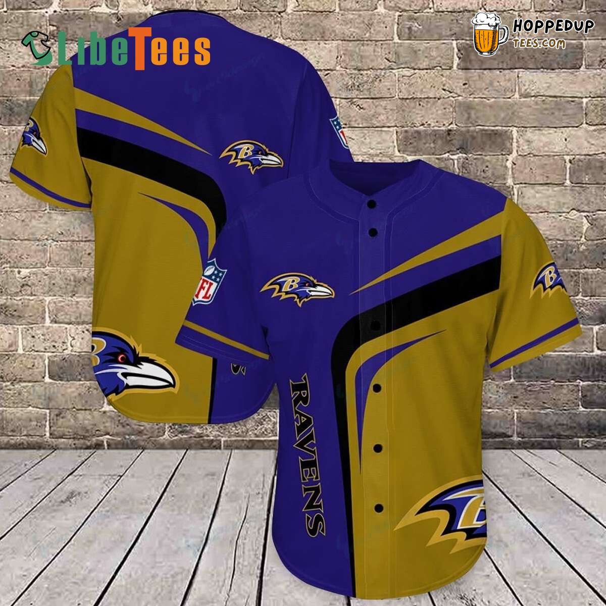Unique Ravens Team Colors Design Baseball Tee Jersey Shirt Perfect for Fans