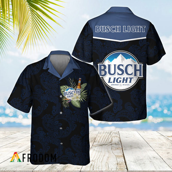 Unisex Polynesian Tribal Busch Light Hawaiian Shirt HU
