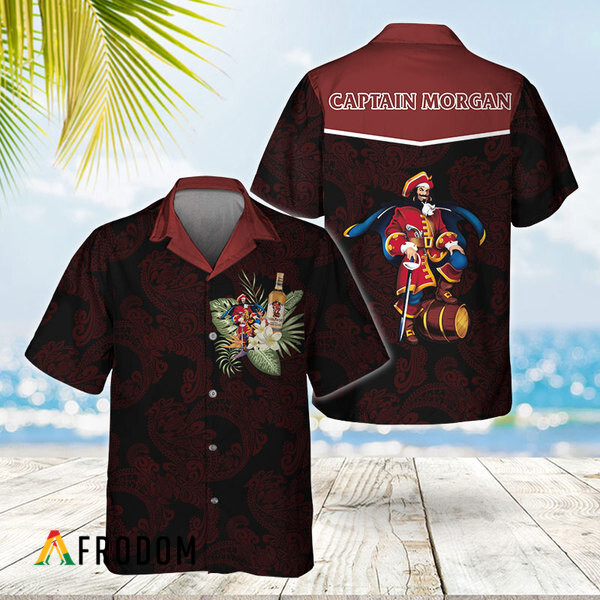 Unisex Polynesian Tribal Captain Morgan Hawaiian Shirt HU