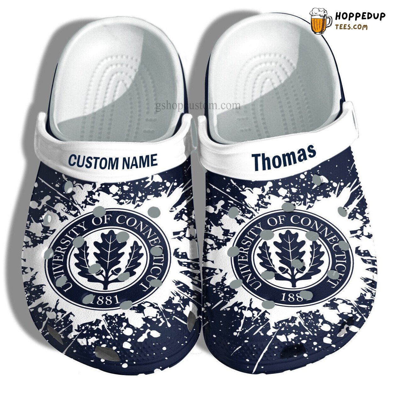 Univ Connecticut Graduation Custom Comfortable Croc Shoes Gift