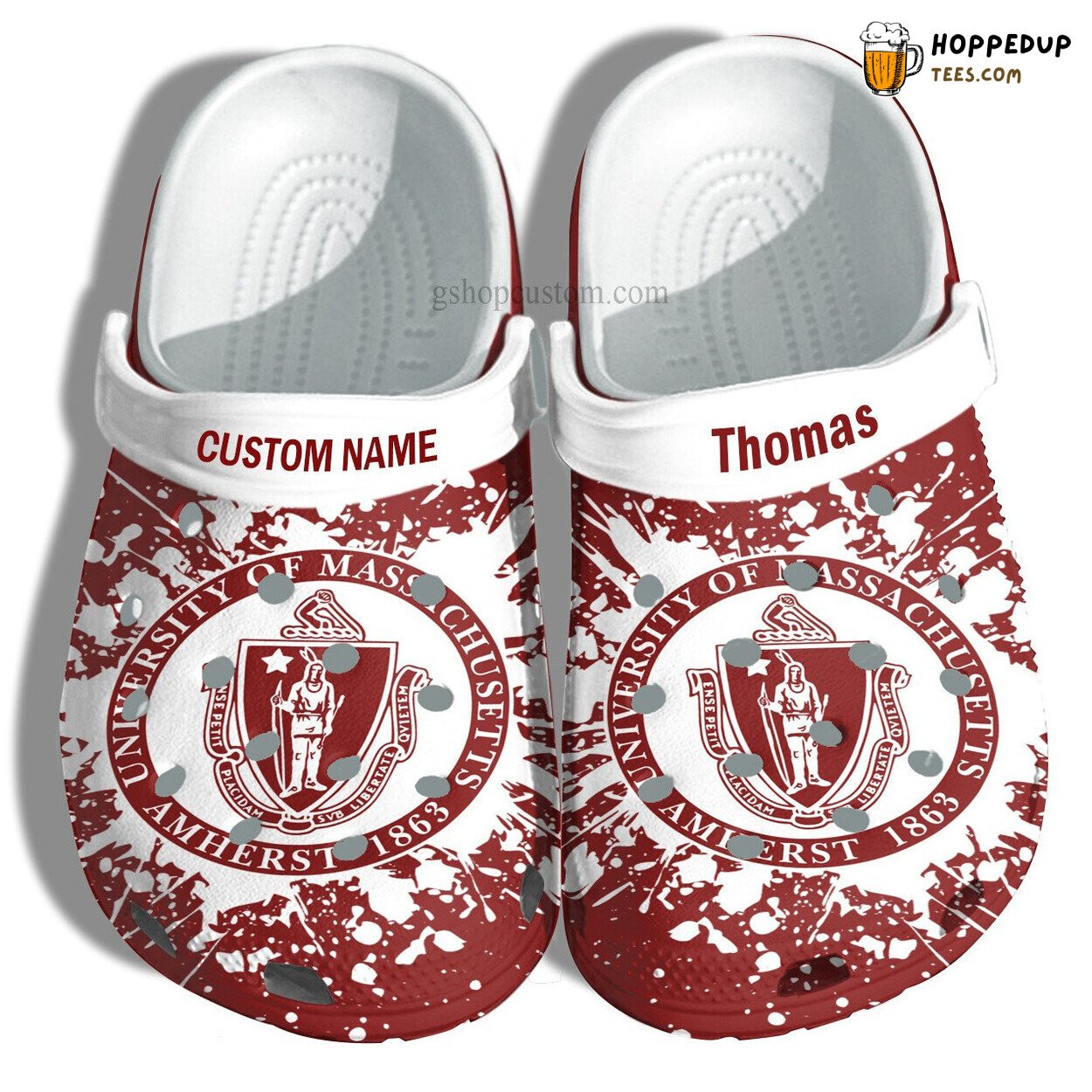 Univ Massachusetts Amherst Grad Gift Custom Croc Shoes Admission Shoes