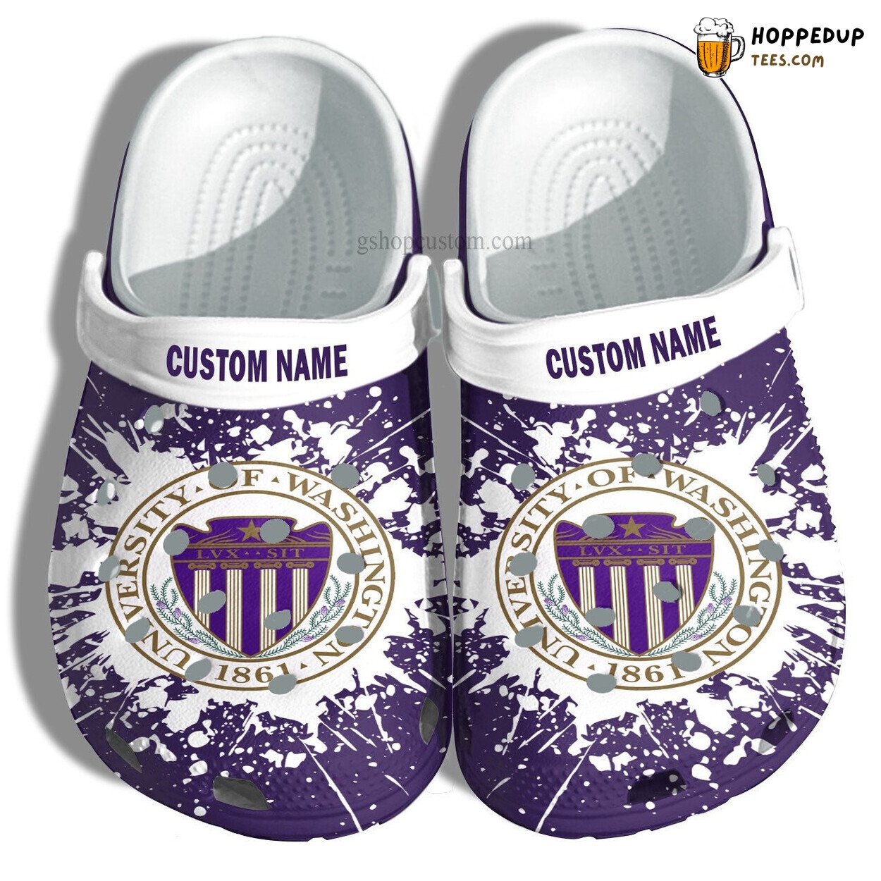 Univ Washington Custom Croc Shoes University Graduation Gift Shoes