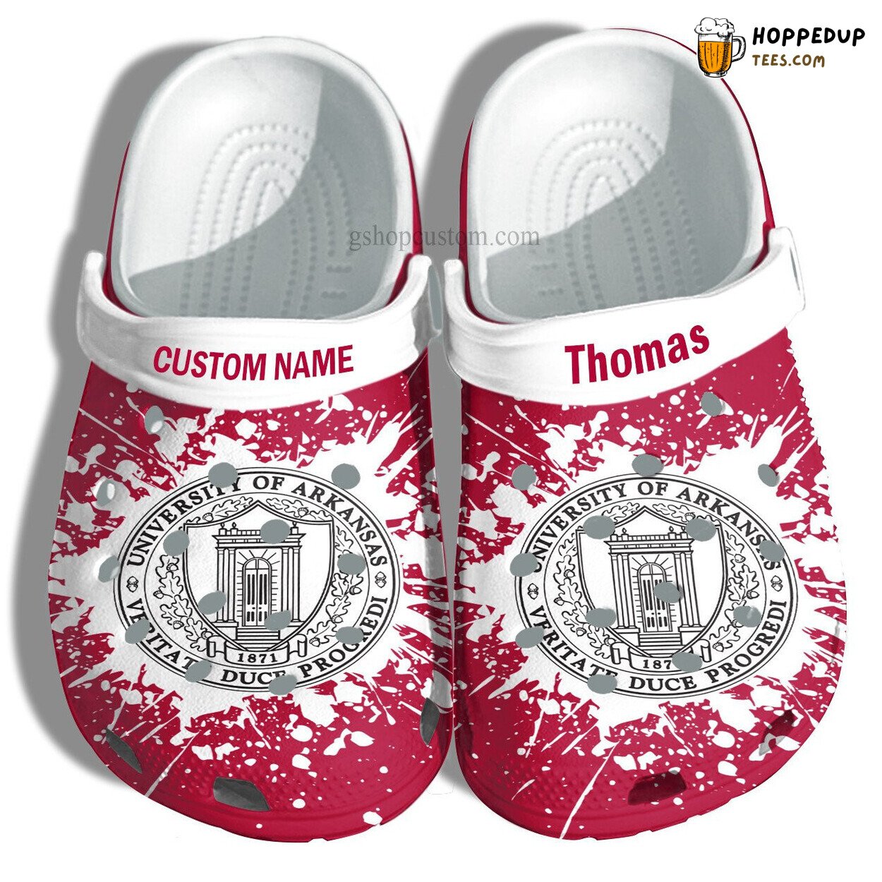 University Arkansas Grad Gift Custom Croc Shoes Admission Special