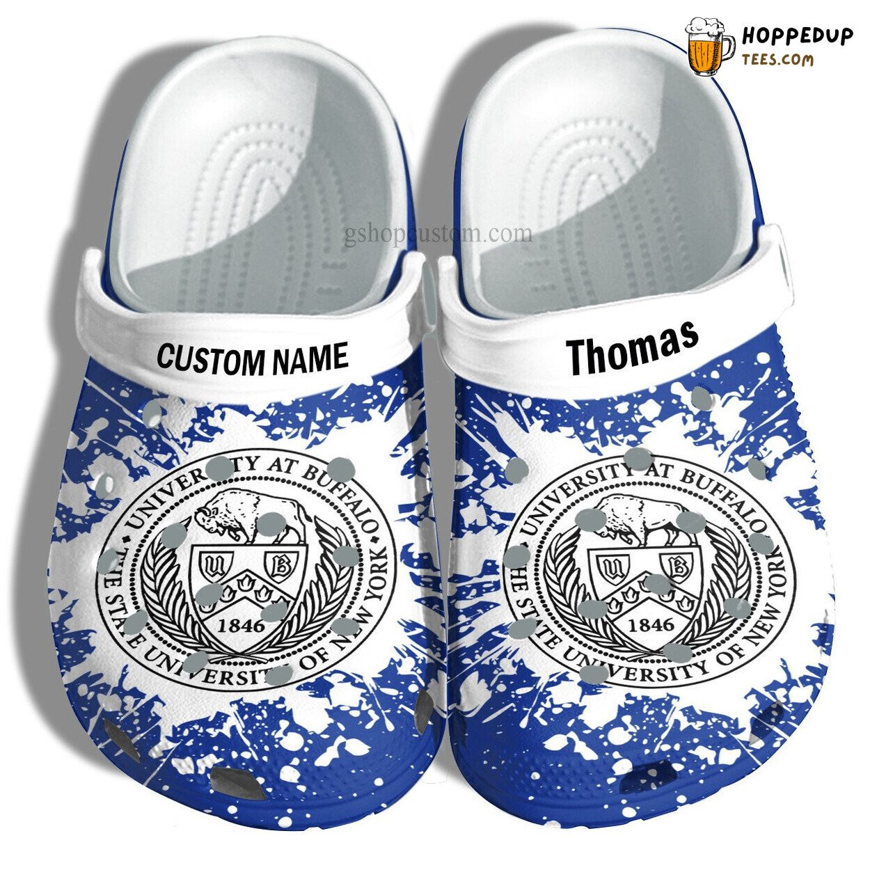 University At Buffalo NY Grad Custom Croc Shoes Unique Gift