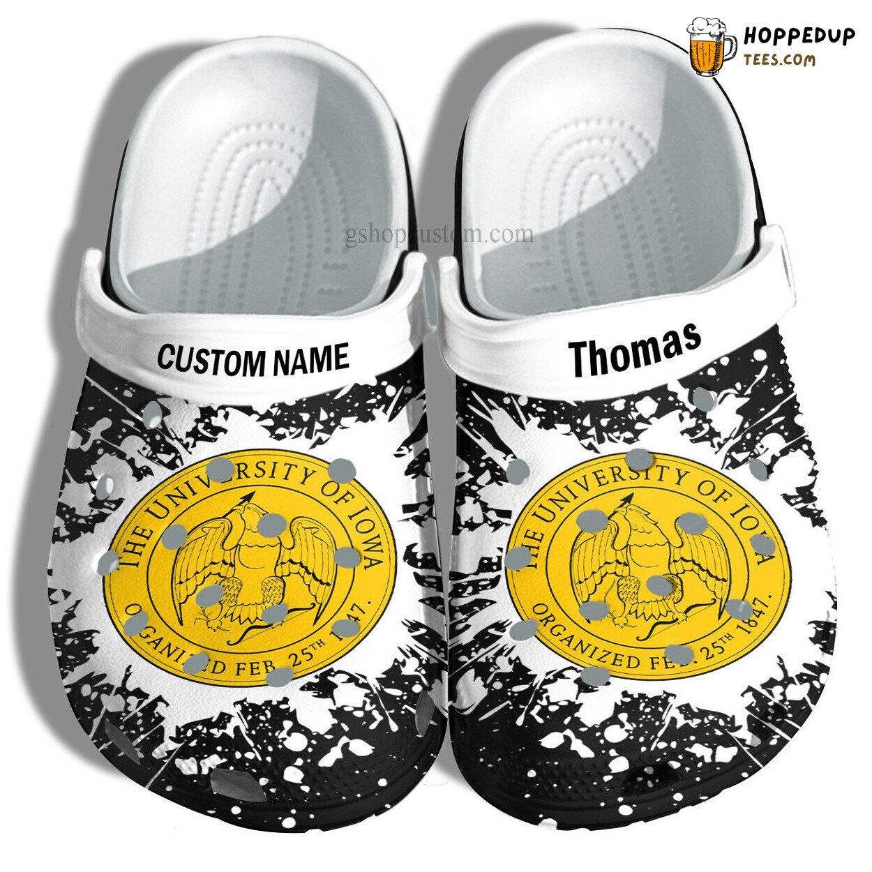 University Iowa Graduation Gift Custom Croc Shoes Admission Unique Theme