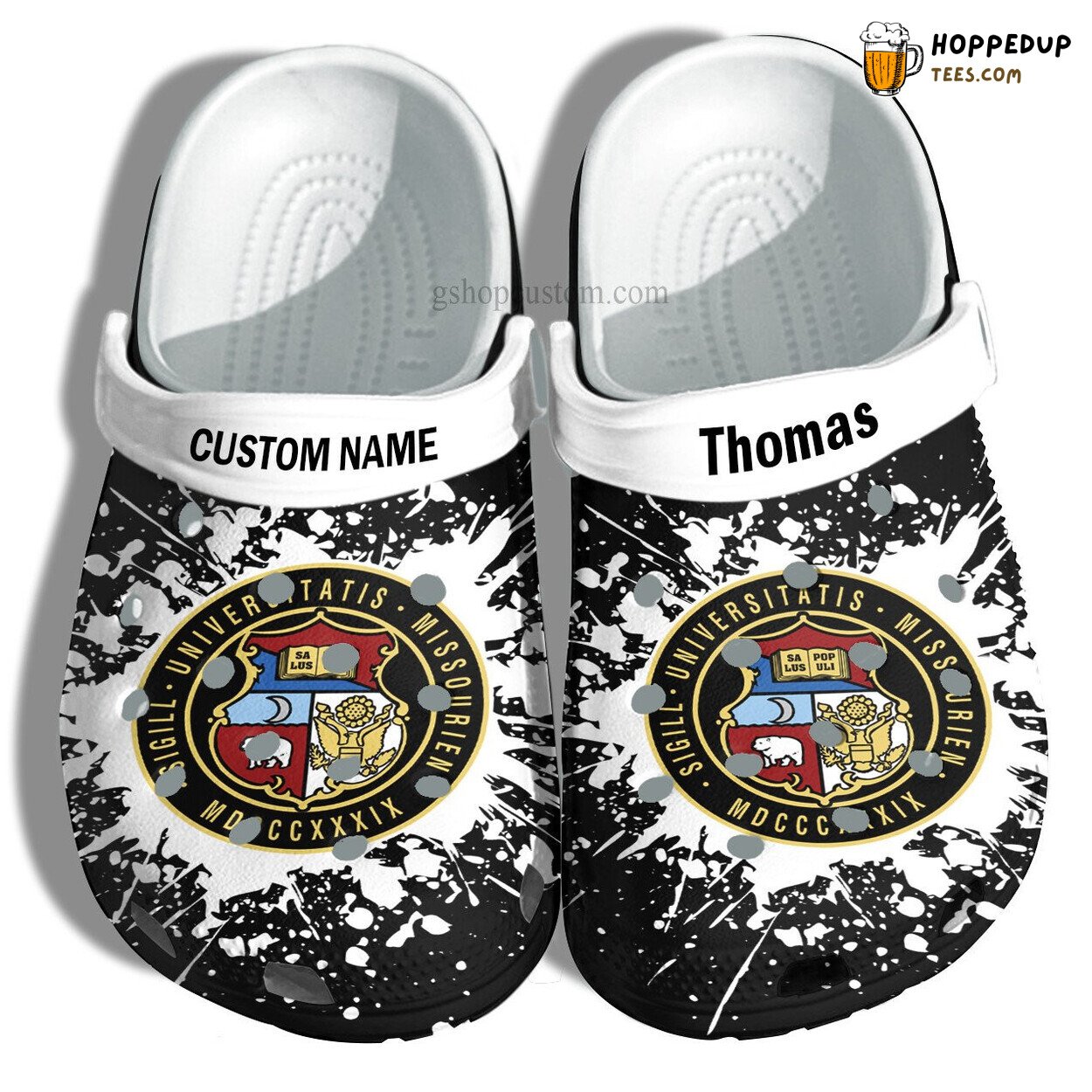 University Missouri Graduation Gift Custom Croc Shoes Admission