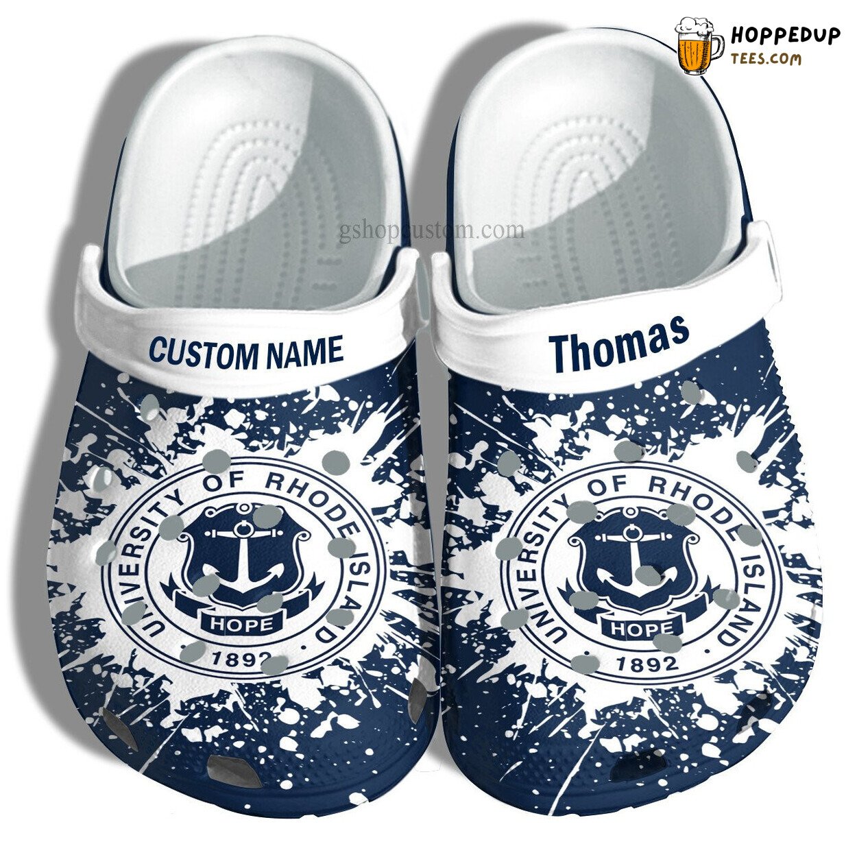 University Rhode Island Graduation Gifts Croc Shoes Customizable Comfort
