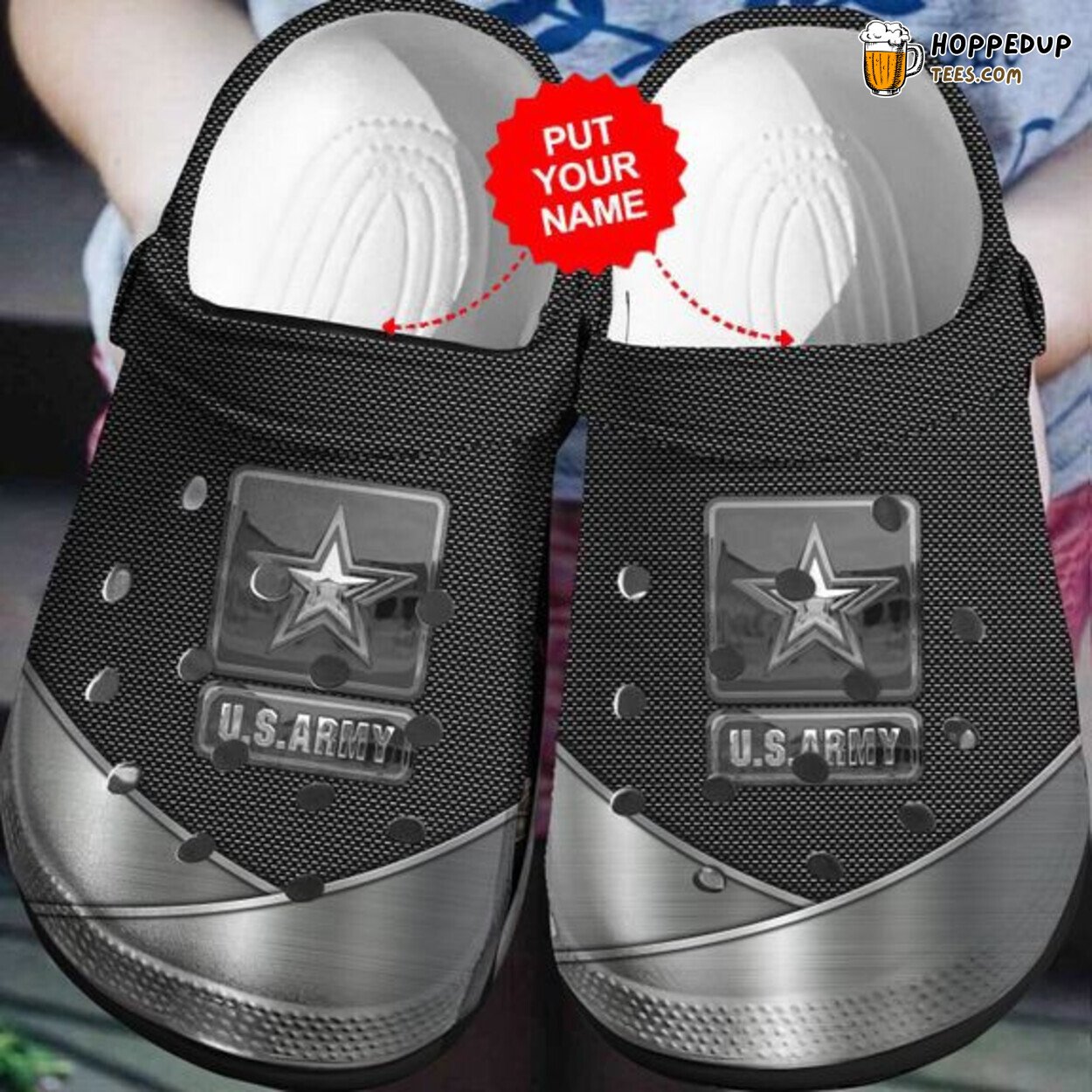 US Army Best Veterans Themed Rubber Clog Shoes Comfy Footwear for Service