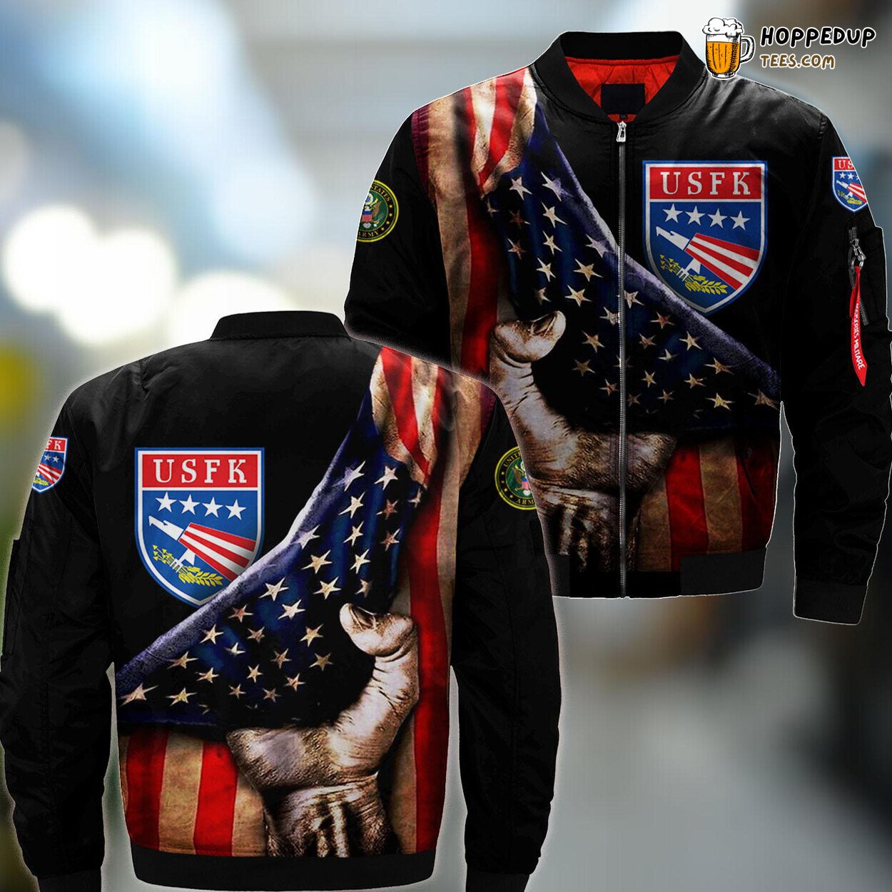 US Army Forces Korea Emblem Basic Training Bomber Jacket