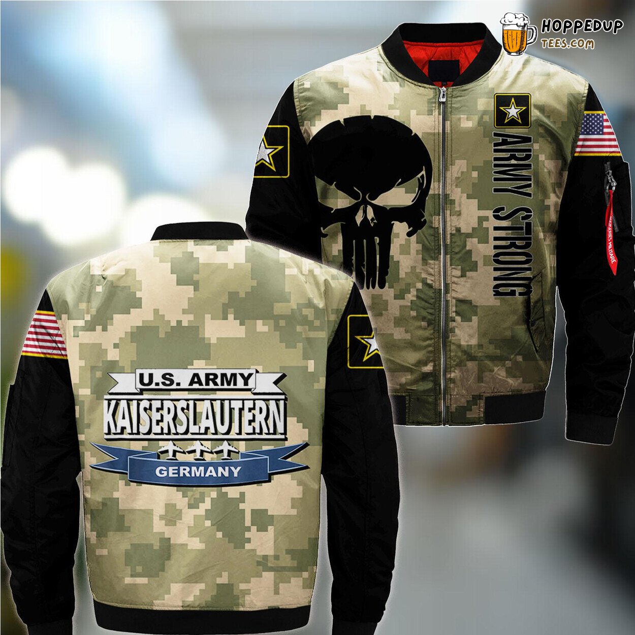Us Army Human Resources Kaiserslautern Germany Veterans Bomber Jacket