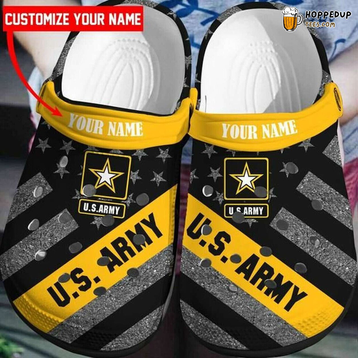 US Army USA Flag July 4th Themed Comfortable Unique Design Clogs