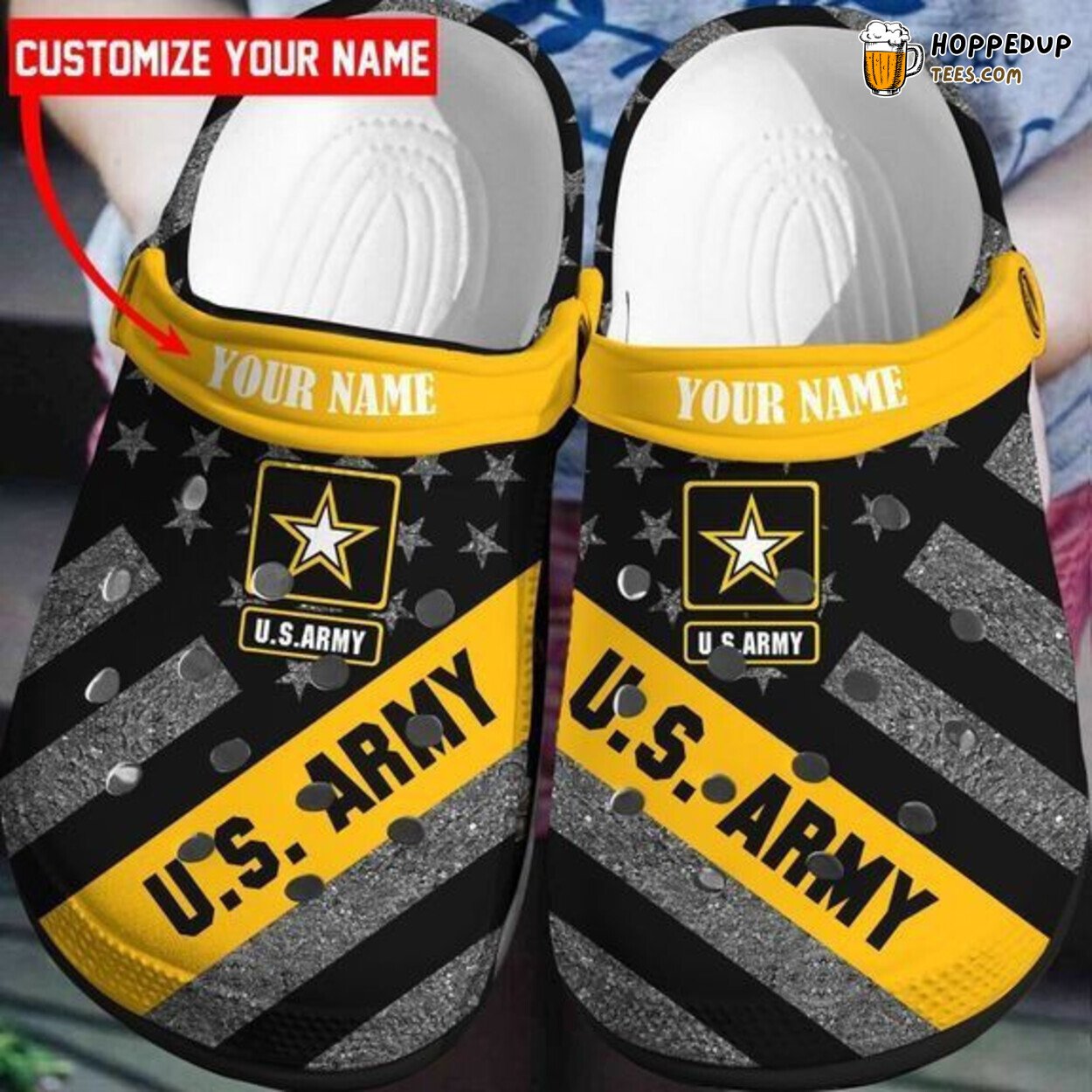 US Army Veterans Sale Themed Comfortable Stylish Unique Clogs Shoes
