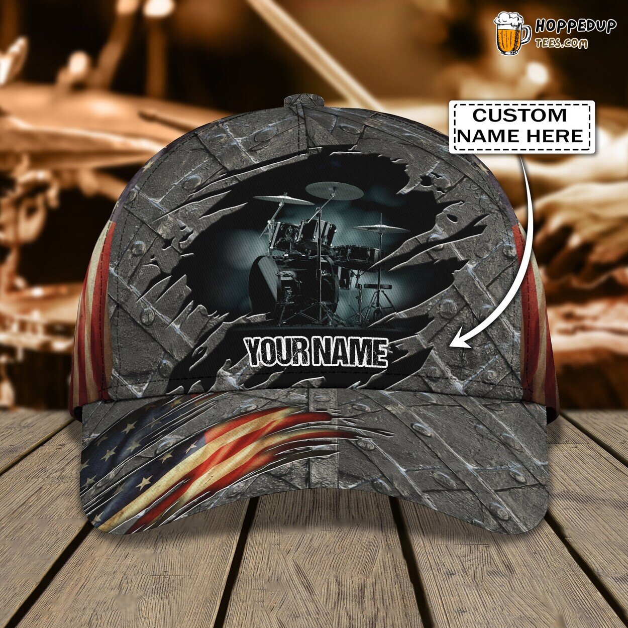 US Drum’s Rhythmic Beats 3D Classic Cap Personalized Unique Edition