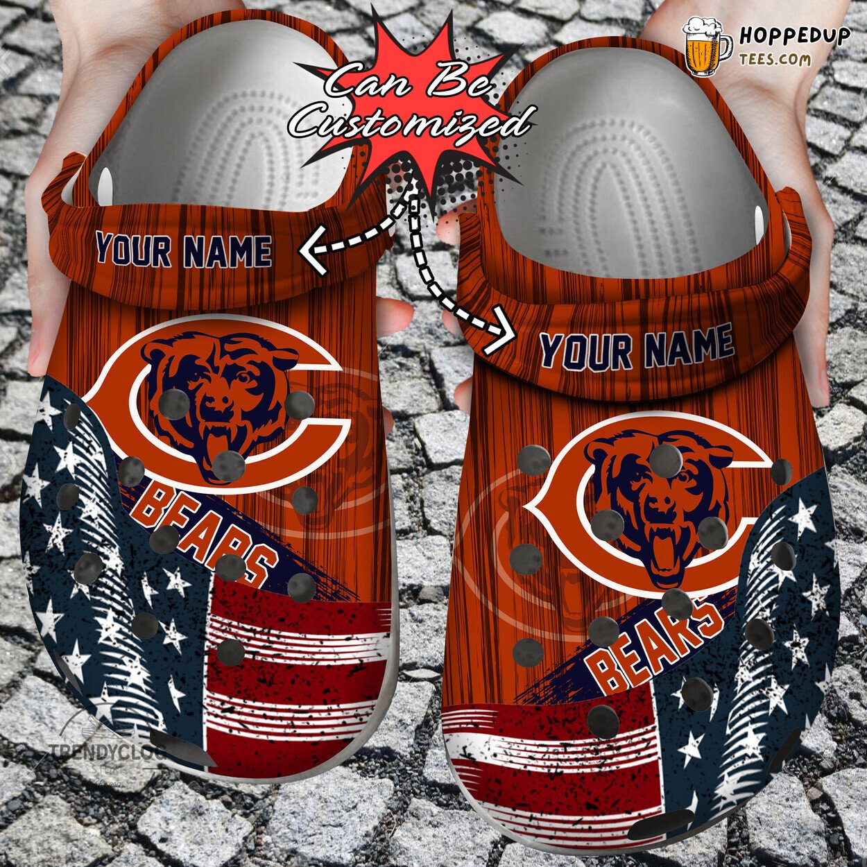 US Flag CBears New Themed Comfortable Clog Shoes