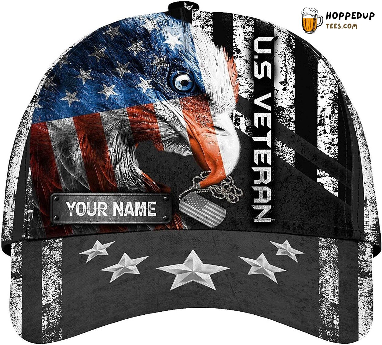 US Veteran 3D Hat Soft Printing Baseball Snapback Gift Design