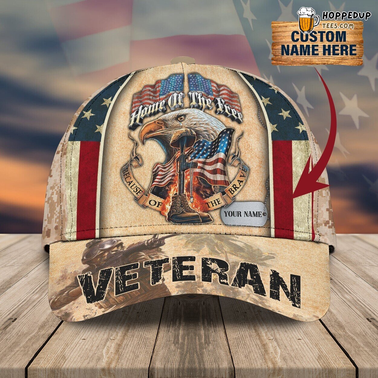 US Veterans Honored 3D Classic Cap Personalized Unique Design Edition