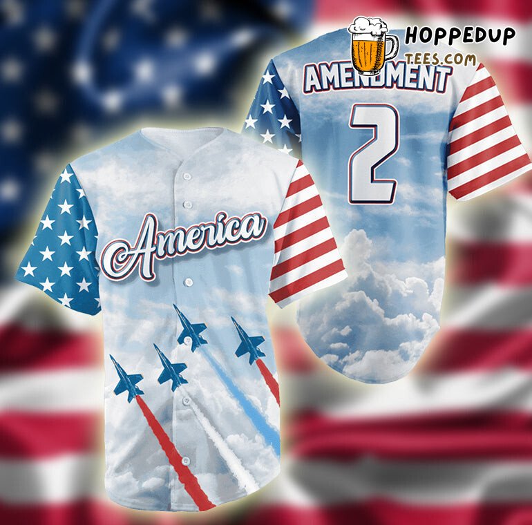 USA America Jet Fighter 3D Printed Baseball Jersey Shirt Power