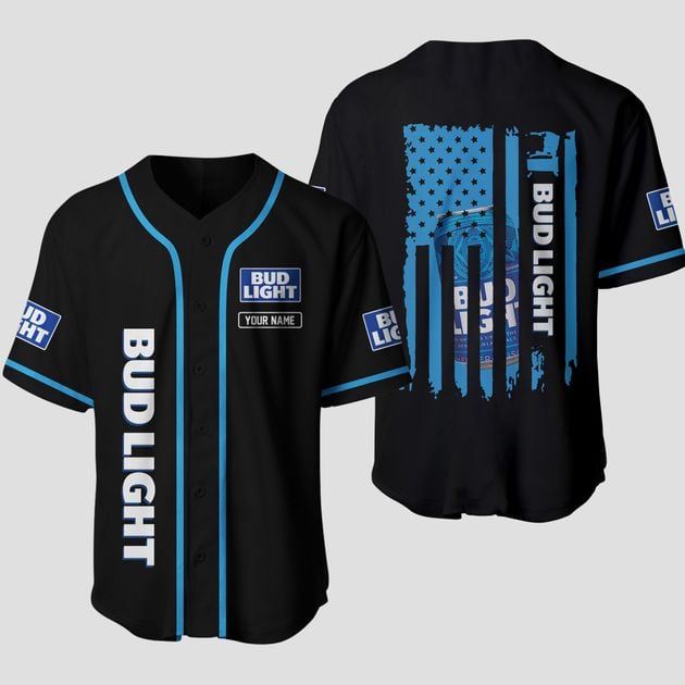 USA Flag Bud Light Baseball Jersey for Beer and Bud Light Lovers HU