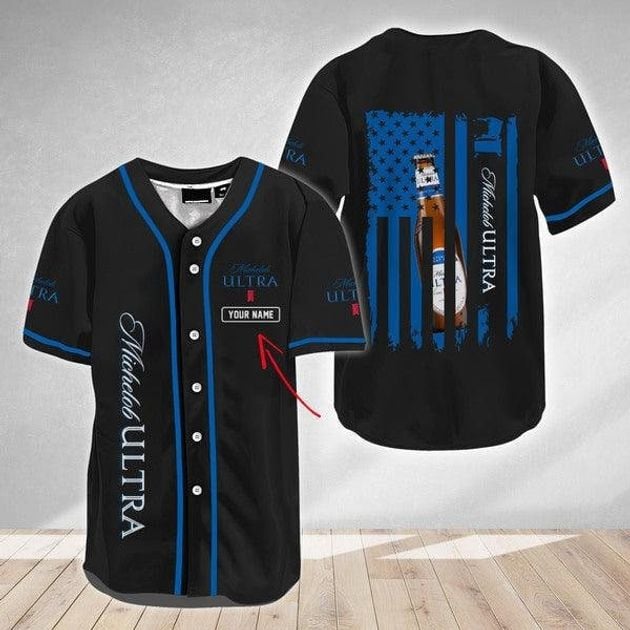USA Flag Michelob Ultra Baseball Jersey for Beer and Vodka Lovers HU