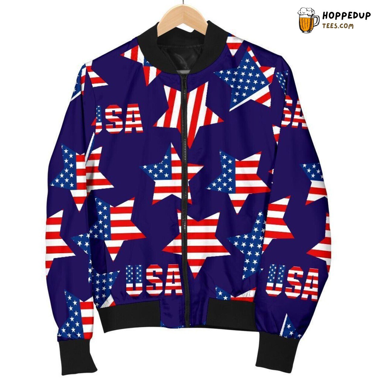 USA Patriot Tribute Men’s Bomber Jacket Unique Pattern Design Display USA Patriot Tribute Men’s Bomber Jacket Unique Pattern Design Display
