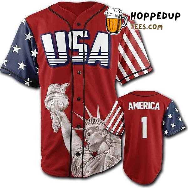 USA Patriotic America Baseball Tee Jersey Shirts 3D
