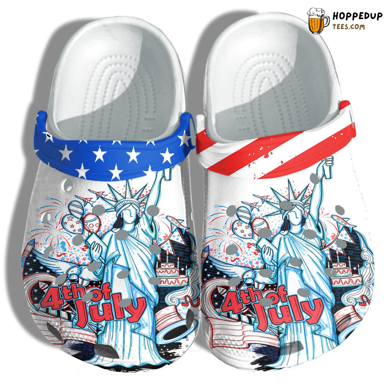 USA Statue Liberty 4th July Women Party National Day Clogs